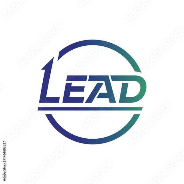 Obraz letter LEAD vector wordmark logo typography. Symbol concept.
