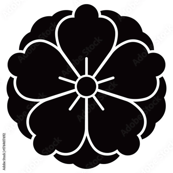 Obraz 家紋です。八重唐花といいます。