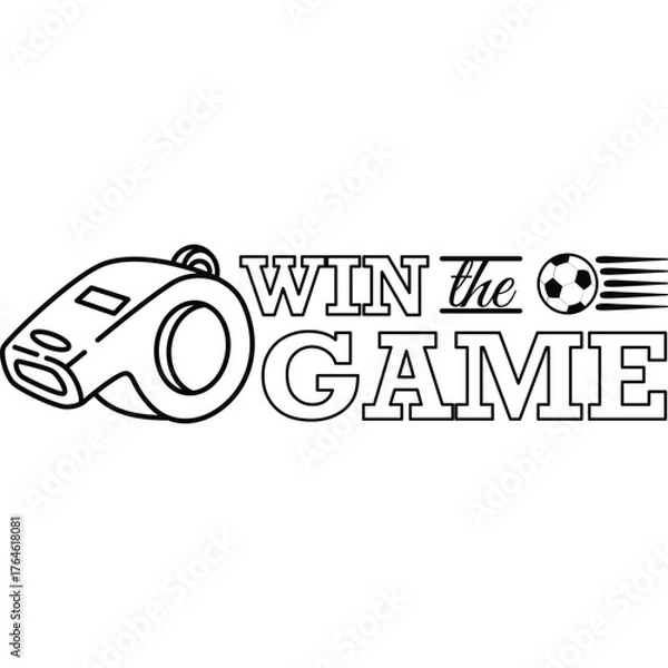 Obraz a vector of soccer typography