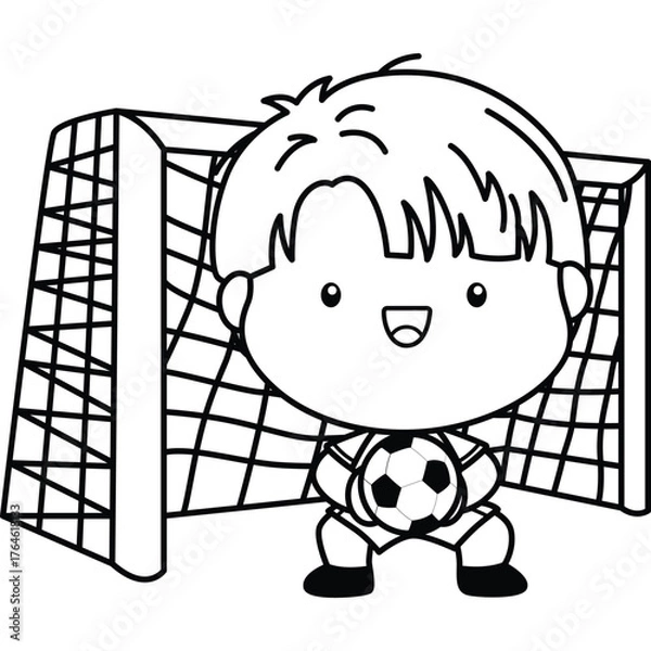 Obraz a vector of a goalkeeper