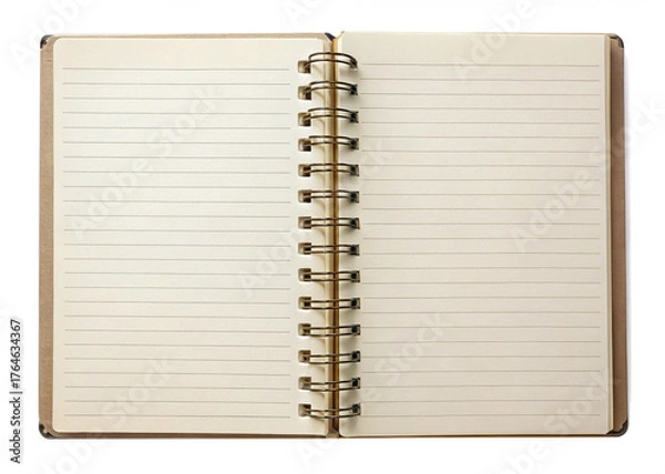 Fototapeta Diary page isolated on white background 2