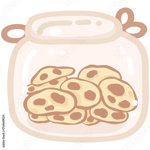 Obraz Cute Cookie Jar Illustration