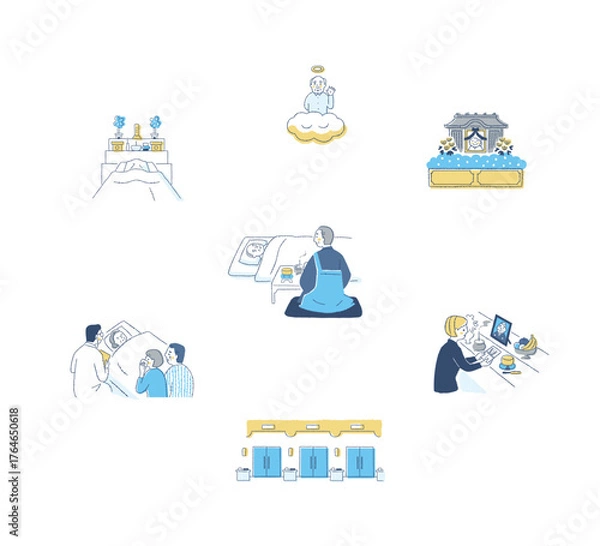 Obraz 仏事のさまざまなイメージ　セット3