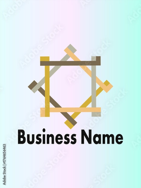 Fototapeta Abstract Interlocking Geometric Logo Design Template - Modern Business Identity Concept