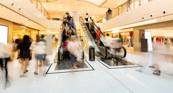 Obraz Blur of people on shopping mall