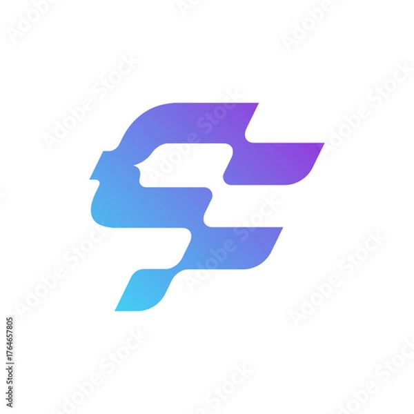 Fototapeta Letter C monogram in geometric shape symbolizing corporate, communication, and connection identity.