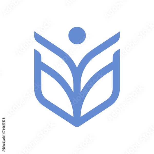 Fototapeta Letter F monogram with dynamic forward bar representing finance, future, and progress brand.