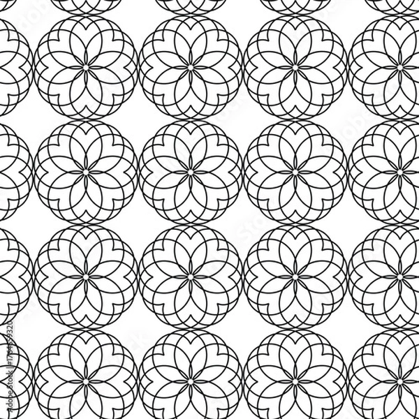 Fototapeta vector seamless pattern with circles