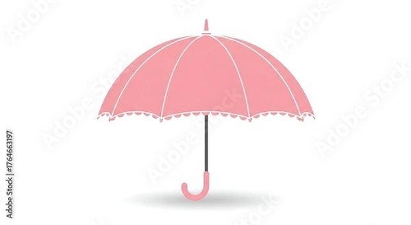 Obraz red umbrella isolated on white background