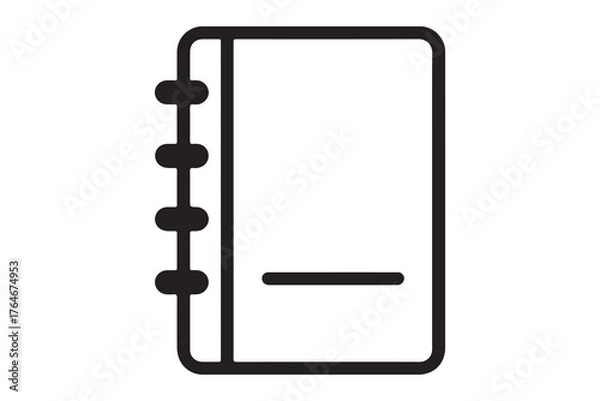 Obraz Simple notebook icon outline symbol graphic element