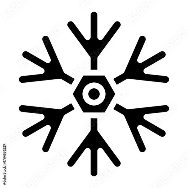 Obraz snowflake icon vector