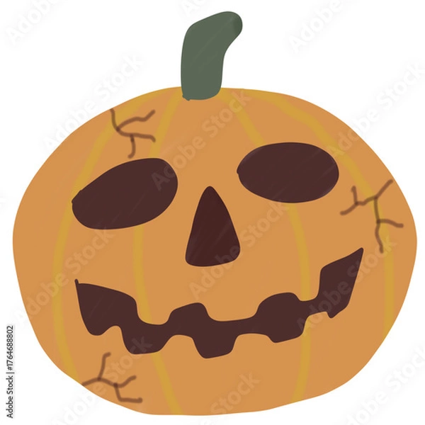Obraz halloween pumpkin on a white background