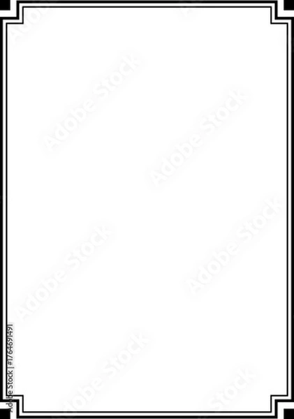 Fototapeta A4 Page Border Frame