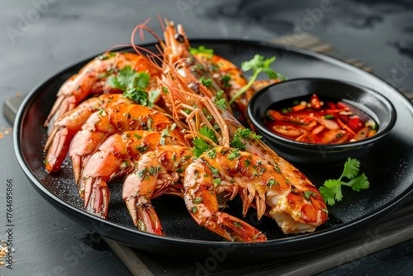 Obraz shrimp in a pan