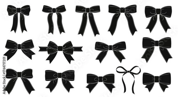 Fototapeta Elegant Bow Collection Versatile Design Elements for Various Occasions