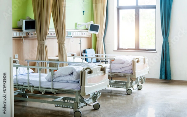 Obraz Modern hospital ward with two beds
