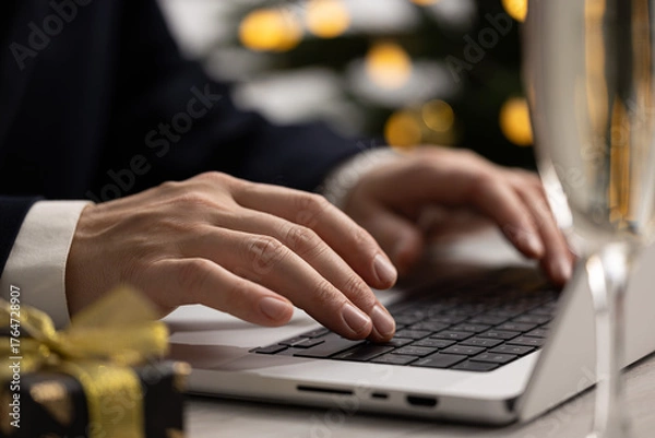 Obraz Business Desk With Gift Holiday