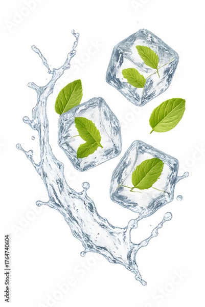 Obraz ice cube and mint