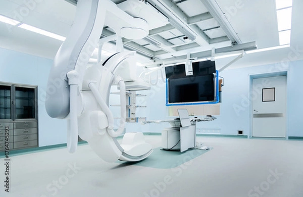 Obraz Modern operating room with angiography X-ray machine