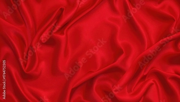 Fototapeta Texture of crimson silk material