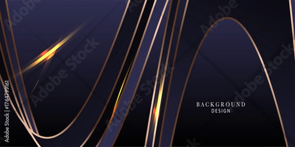 Obraz Purple gold abstract background modern and elegant vector design vector illustration