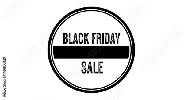 Obraz Black friday sale stamp, isolated on white background