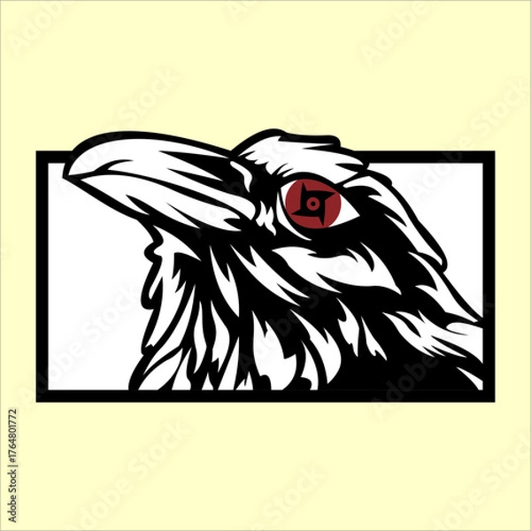 Obraz crow logo design vector