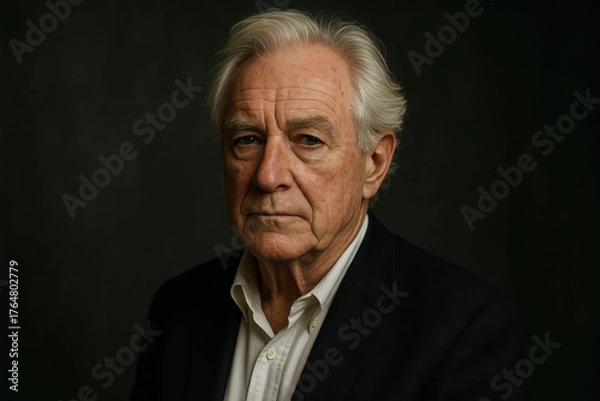 Fototapeta Portrait of an Elderly Man in a Suit