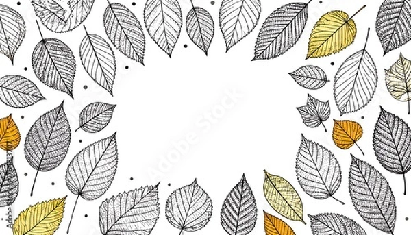 Obraz Autumn leaves frame