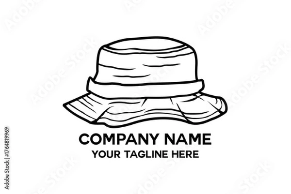 Obraz round hat outline logo