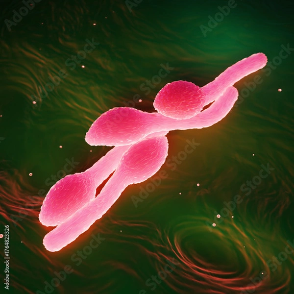Obraz Clostridium Tetani Bacterium Microscopic 3D Render