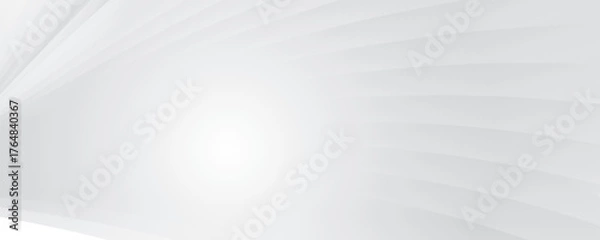 Fototapeta Abstract  white and gray color, modern design stripes background with geometric round shape. Vector illustration.