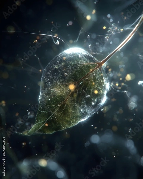 Obraz Encapsulated Leaf Macro