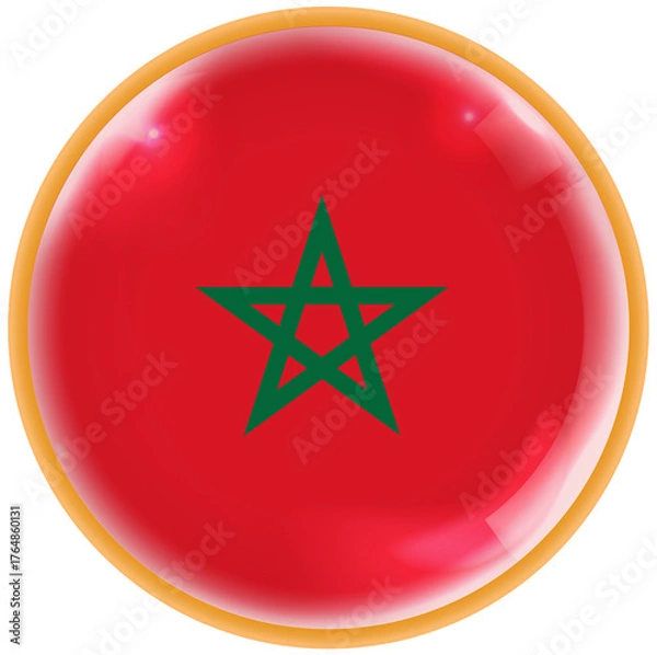 Obraz morocco flag button