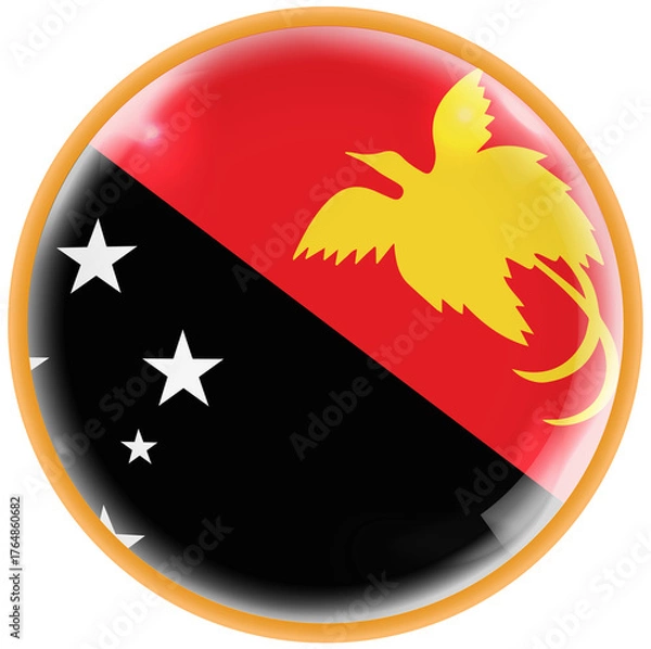 Obraz papua new guinea button flag