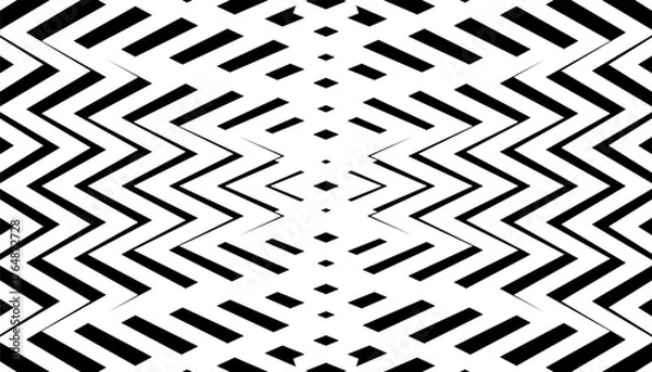 Fototapeta Black and white abstract geometric pattern with sharp shape for sporty and modern background. Fully editable vector element. Vector Format Illustration 