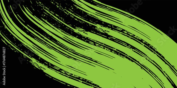 Obraz Abstract speed line style black halftone banner design template. Green and black halftone dot pattern with grunge texture. Sporty style Green and black dot pop art comic, Eps 10, Modern.