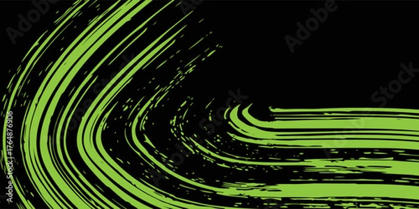 Obraz Abstract speed line style black halftone banner design template. Green and black halftone dot pattern with grunge texture. Sporty style Green and black dot pop art comic, Vector Illustration.