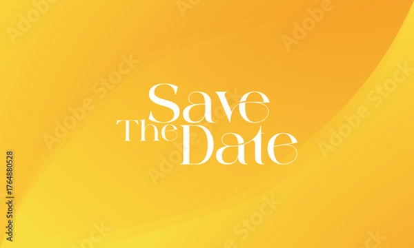 Fototapeta Save the date banner. Can be used for business, marketing and advertising. logo graphic design of event summit made for Technology and upcoming events. Vector EPS 10
