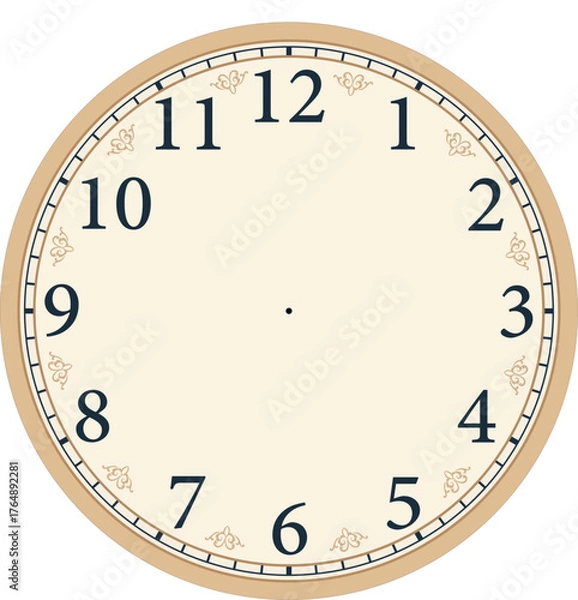 Fototapeta wall clock face with transparent background