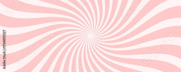 Obraz Abstract spiral sweet pink candy background vector design.