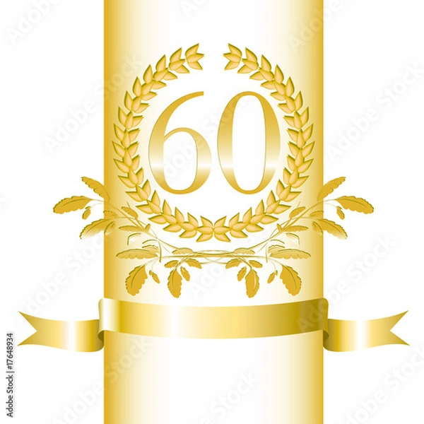 Obraz 60-Lorbeerkranz mit Eichenblatt Dekor und Banner