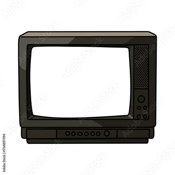 Obraz 90s old box tv set