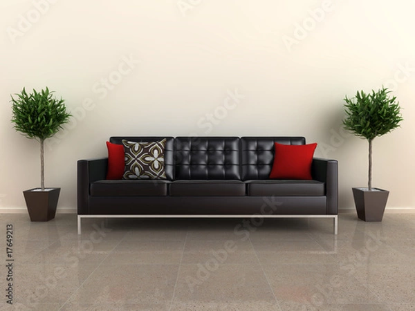Obraz Designer sofa with plants