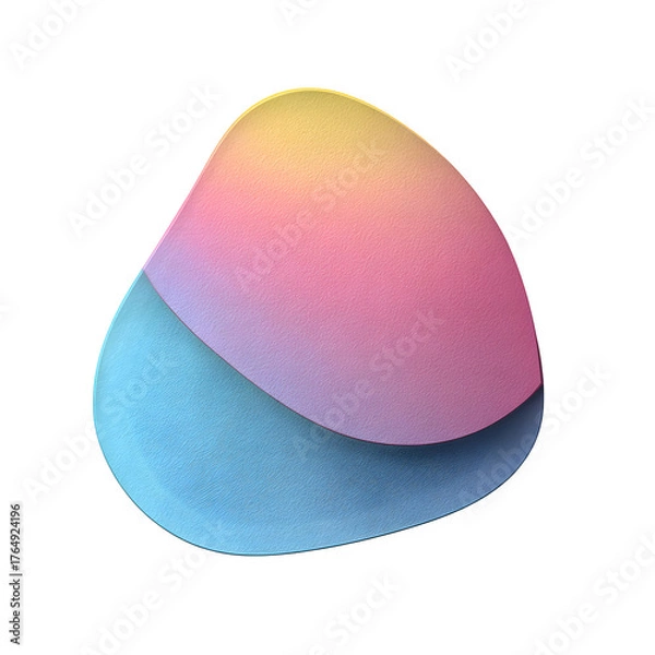 Obraz Abstract overlapping forms isolated on transparent background