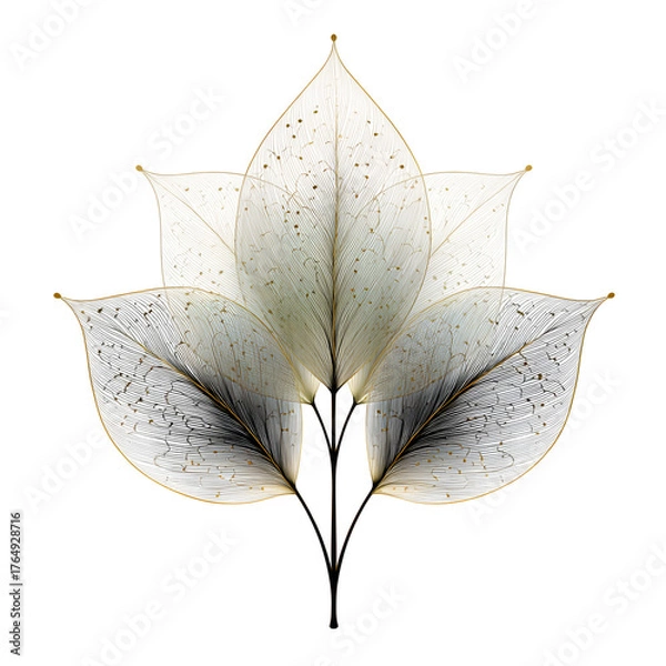 Obraz Delicate floral abstraction isolated on transparent background