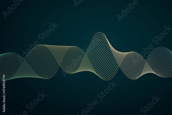 Fototapeta Abstract Digital Soundwave Background. Abstract futuristic wave background .