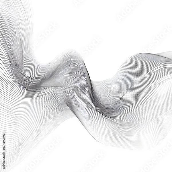 Obraz Abstract flowing lines isolated on transparent background
