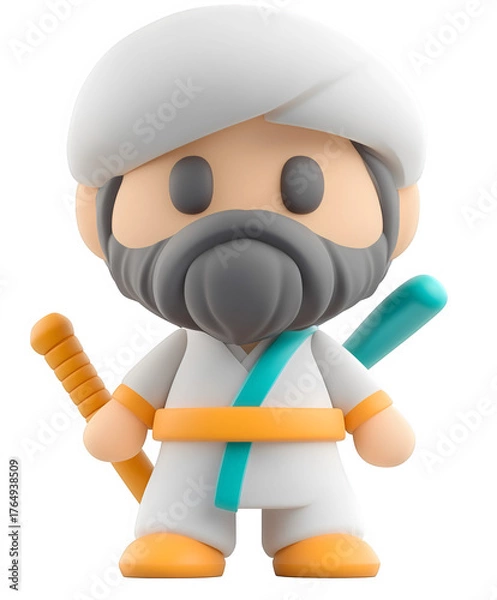 Obraz A sword fighter 3D icon