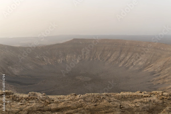 Obraz hiking in the volcano landscape of Timanfaya in Lanzarote
